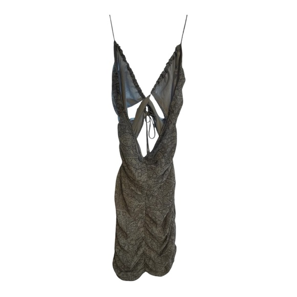 Cotton Candy Silver Ruched Slip Dress - Picture 2 of 4